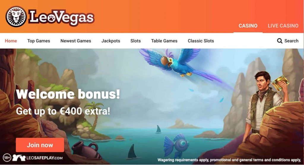 LeoVegas Casino Slot Games Bonuses Review GB Casinos